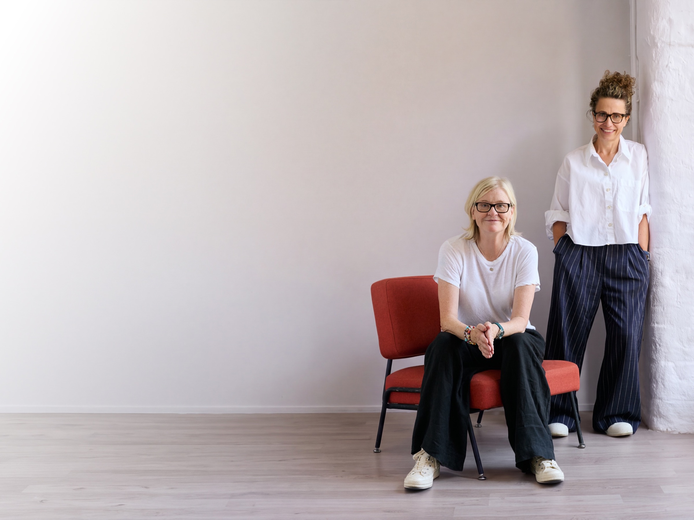 Christine Gernon and Emma Strain, founders of Blue House Productions. Photograph by Lucy Ridges.